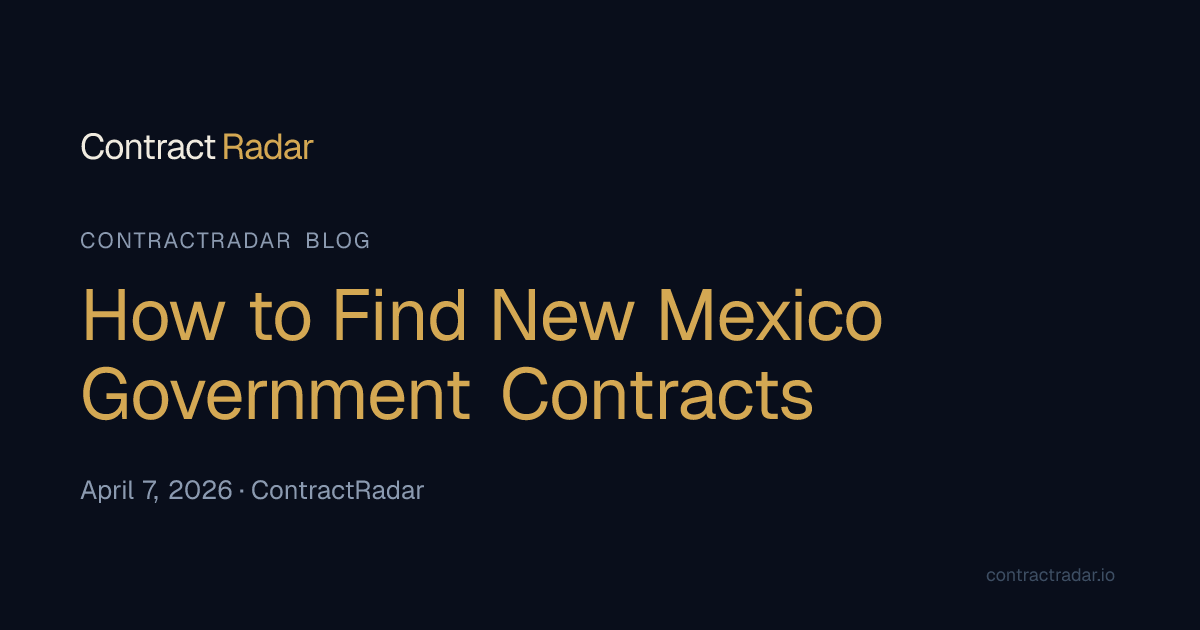 How to Find New Mexico Government Contracts | ContractRadar