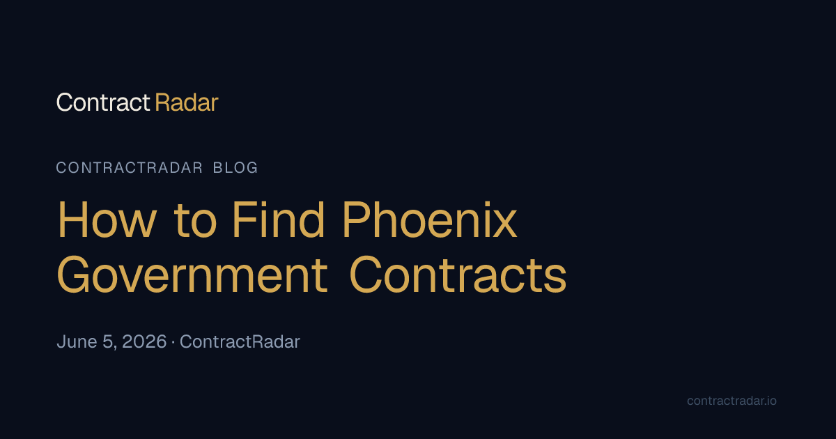 How to Find Phoenix Government Contracts | ContractRadar