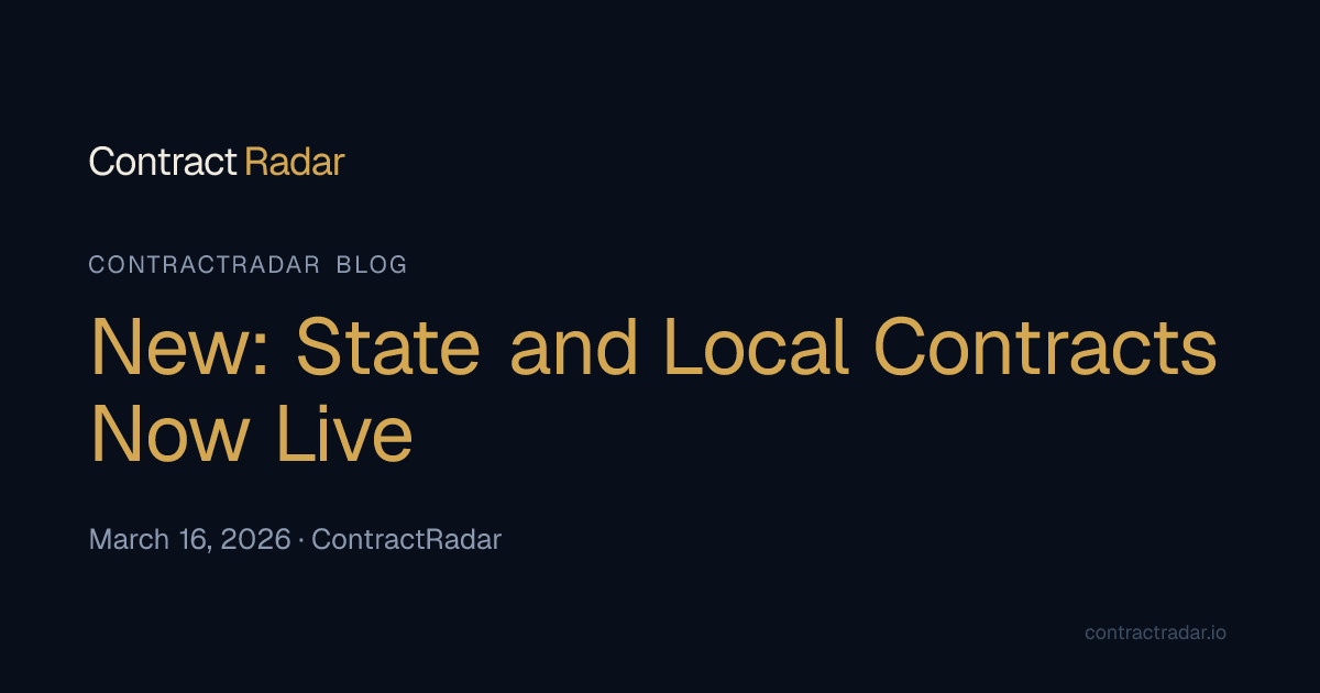 New: State and Local Contracts Now Live | ContractRadar
