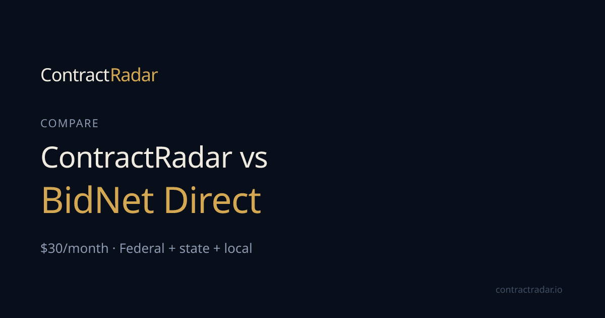 ContractRadar vs BidNet Direct: 2026 Comparison | ContractRadar