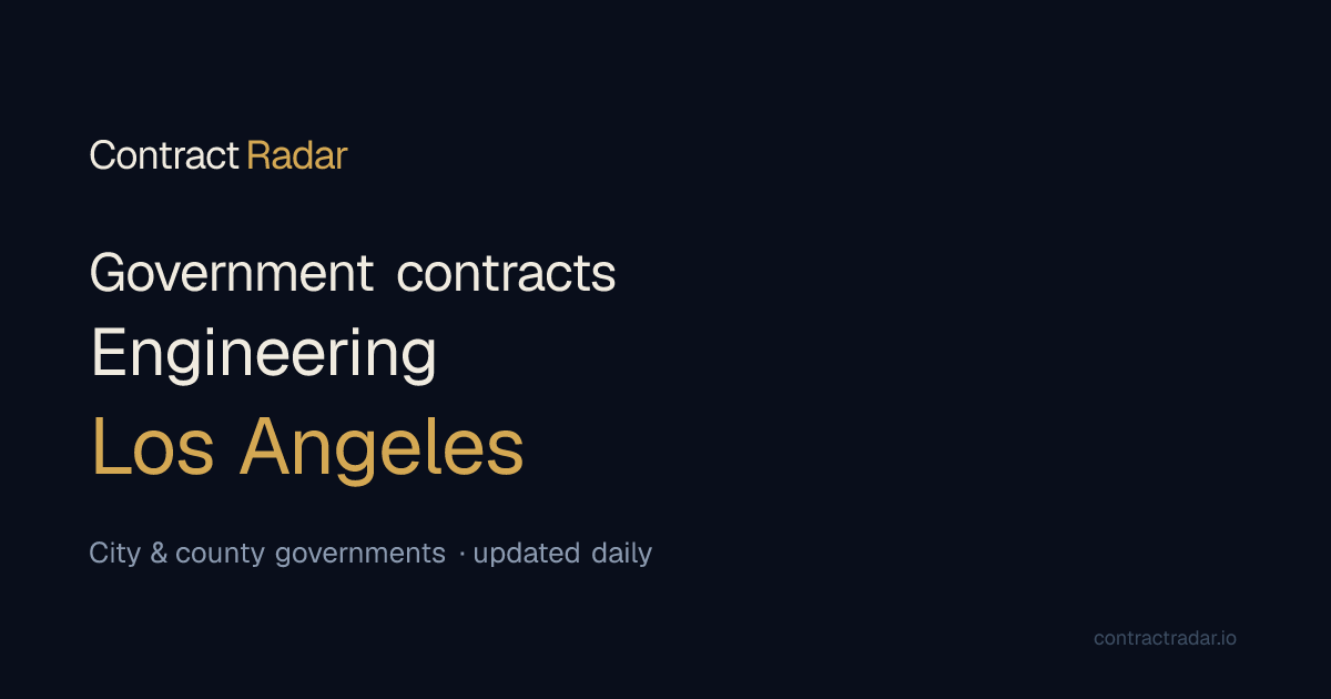 Engineering Contracts in Los Angeles — 36 Open
