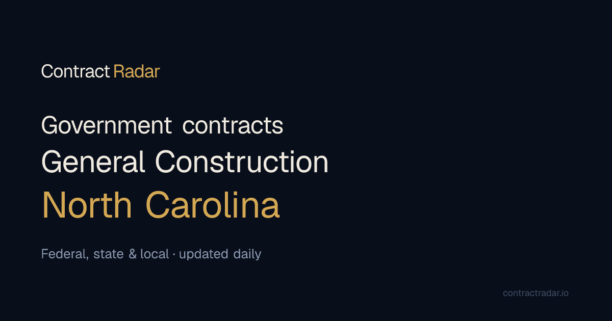 General Construction Contracts in North Carolina — 65 Open