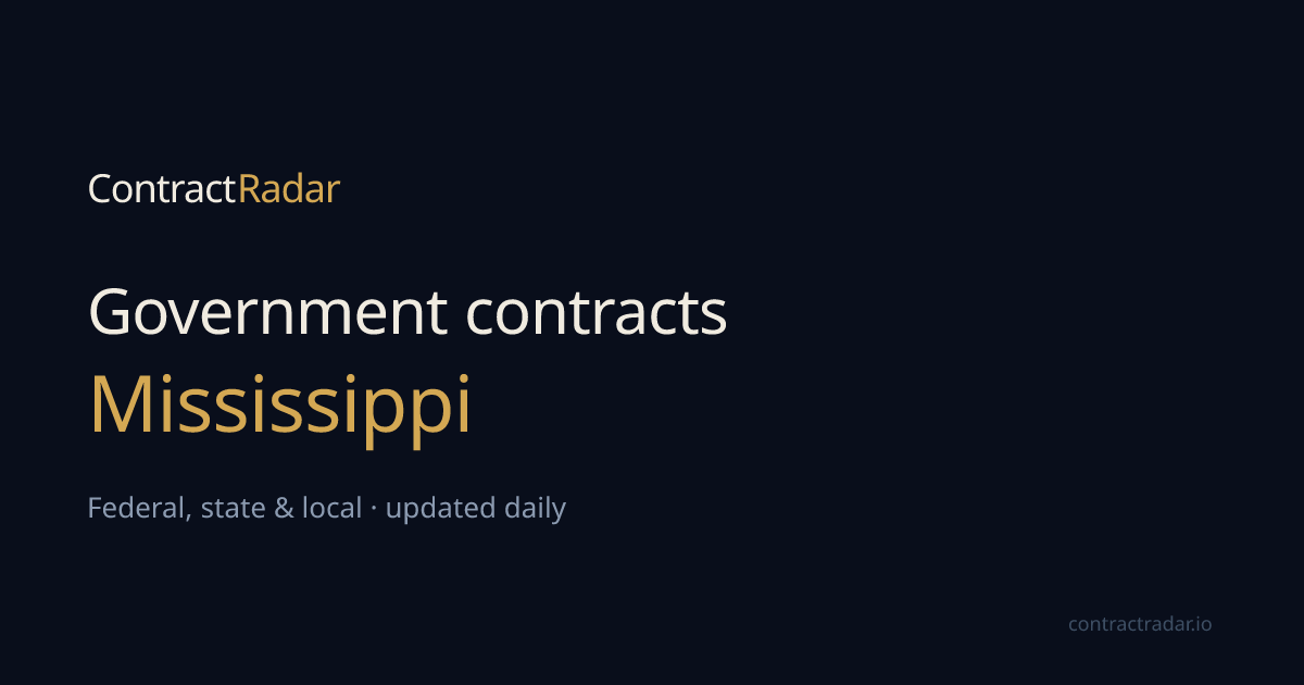 Open Mississippi Government Contracts | ContractRadar
