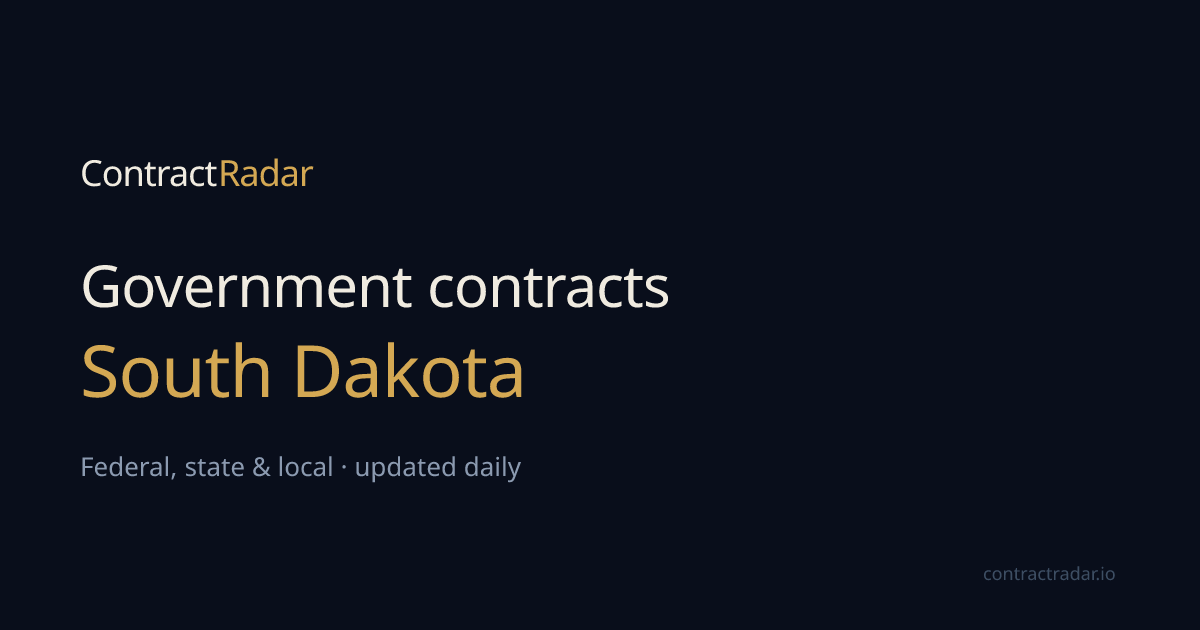 Open South Dakota Government Contracts | ContractRadar