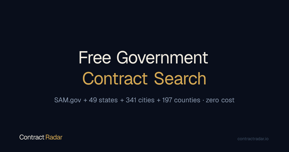 Free Government Contract Search | ContractRadar