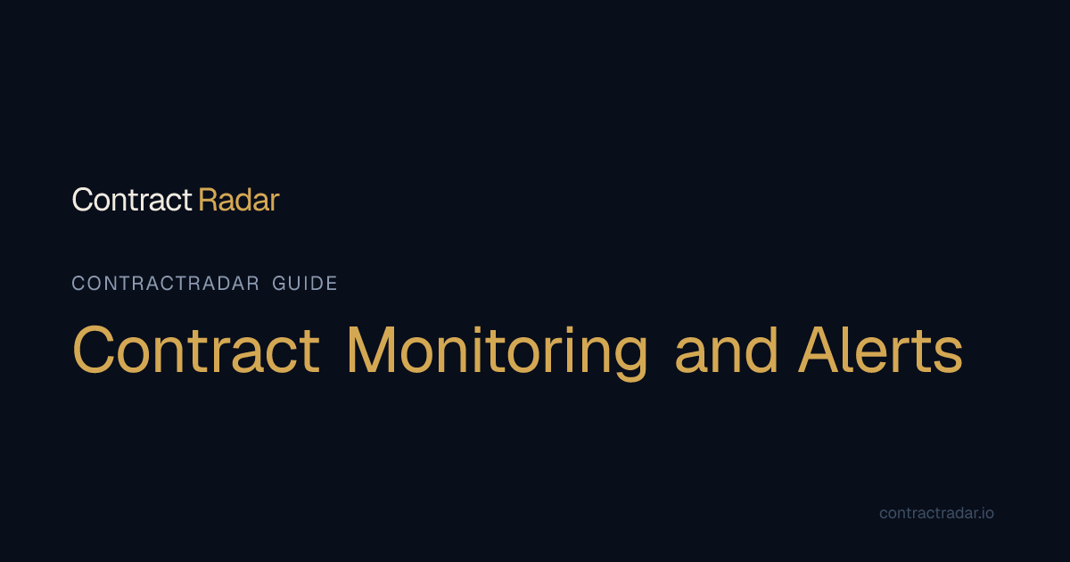 Contract Monitoring and Alerts | ContractRadar