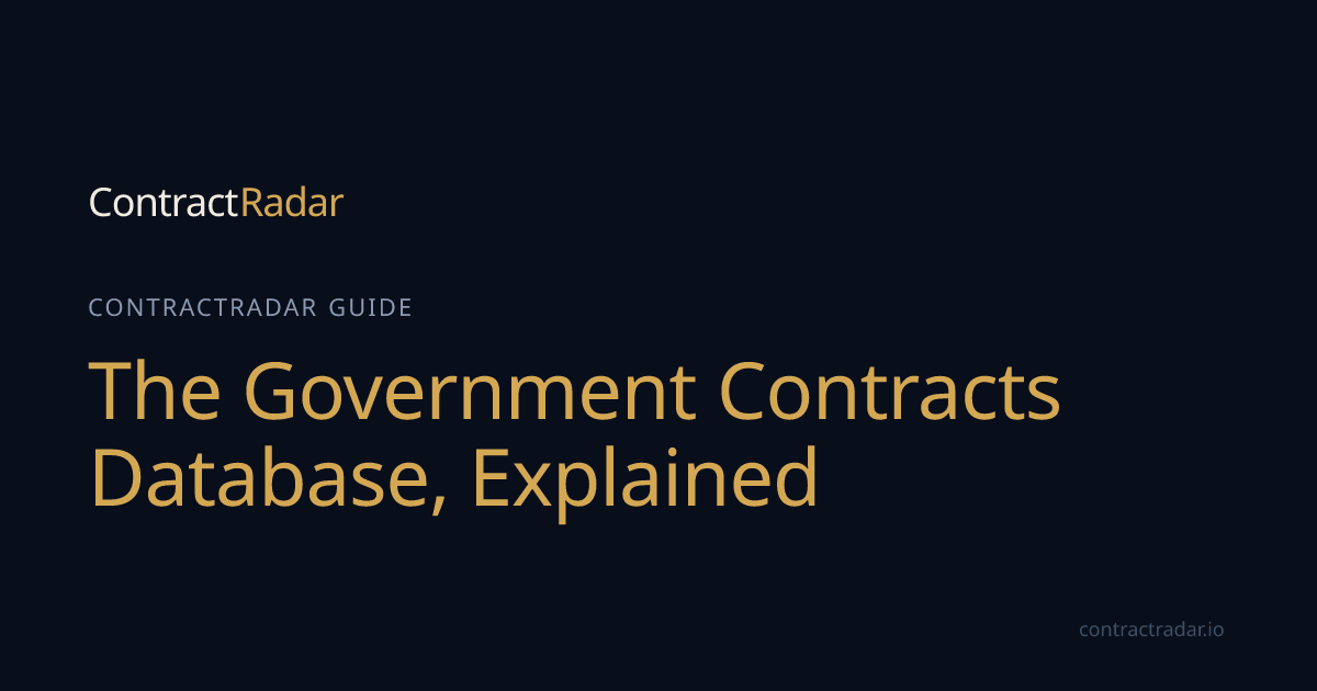 The Government Contracts Database, Explained | ContractRadar